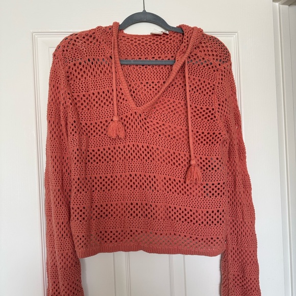 Roxy orange knit hoodie - Picture 1 of 8